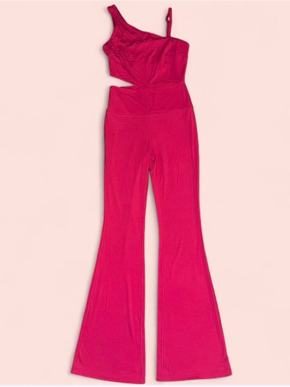 JoyLab Hot Pink Asymmetrical Flare Jumpsuit – Size XS